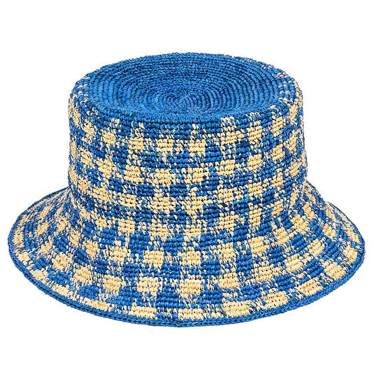Bob Hat Raphia – Blue | Artisan-Made Raffia Hat