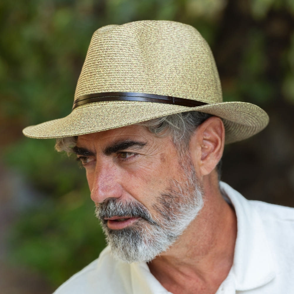 Plaited Paper Hat – Coffee | Luxury Sun Hat with Leather Band
