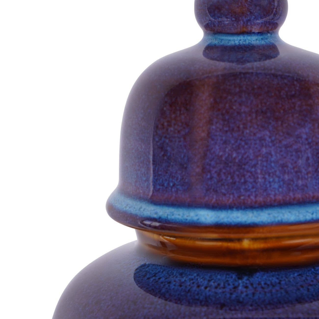 Ginger Jar Reactive Glaze Ceramic Blue