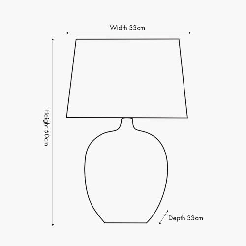 Black & Natural Ombre Ceramic Table Lamp with Tapered Shade – Scandi-Style Lighting