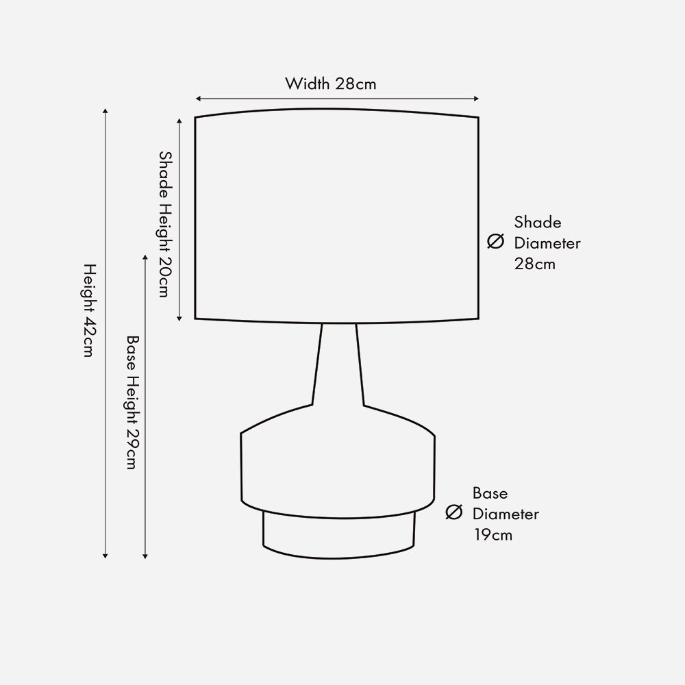 White and Wood Effect Textured Ceramic Table Lamp