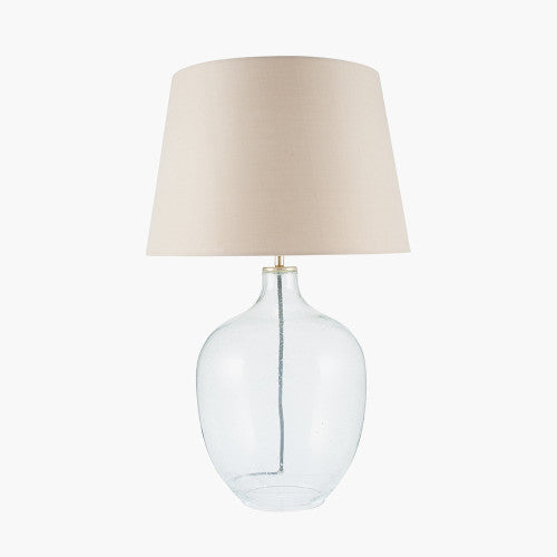 Clear Bubble Glass Table Lamp – Elegant Statement Lighting | 40cm Shade Recommended