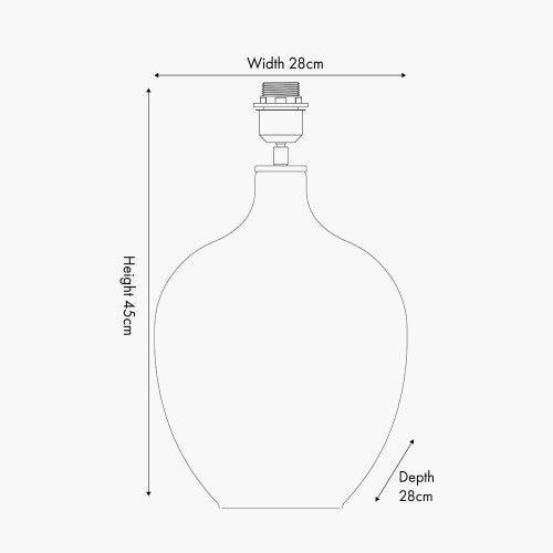 Clear Bubble Glass Table Lamp – Elegant Statement Lighting | 40cm Shade Recommended