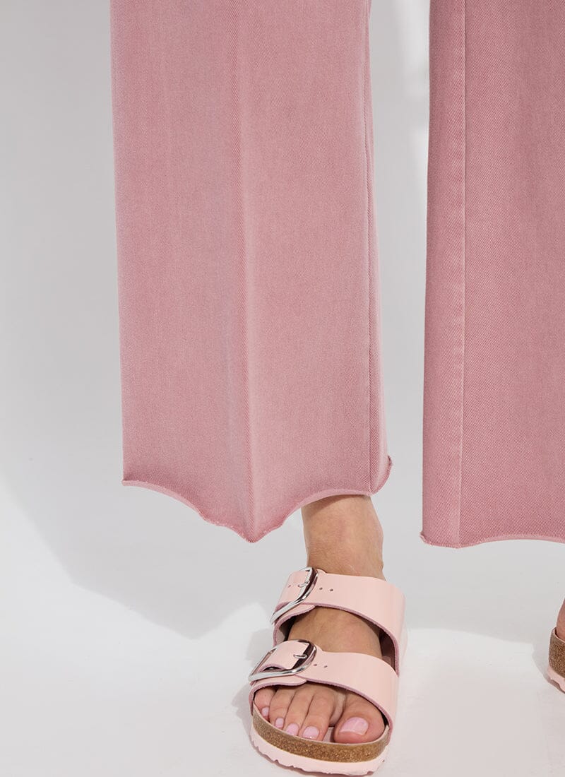 Erin High Waist Wide Leg Jeans – Antique Rose Pink