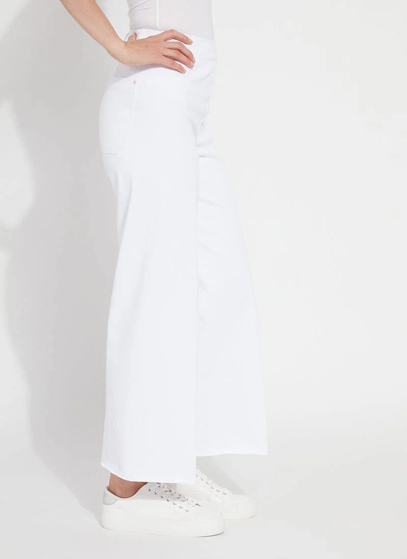 Erin High Waist Wide Leg Jeans – White