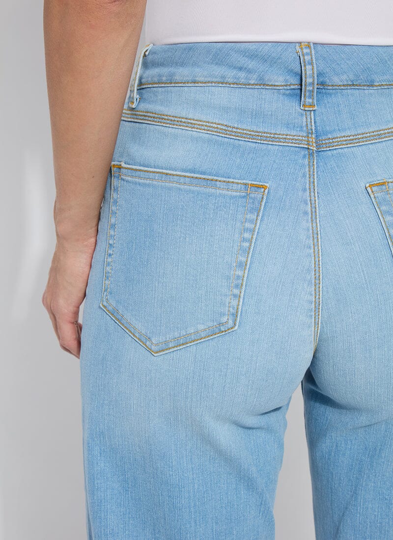 Premium Frances Crop – Authentic Bleached Blue | ‘Holding Power’ Wide-Leg Denim by Lyssé