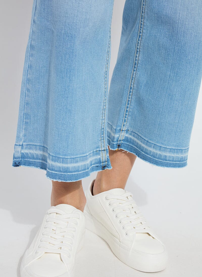 Premium Frances Crop – Authentic Bleached Blue | ‘Holding Power’ Wide-Leg Denim by Lyssé