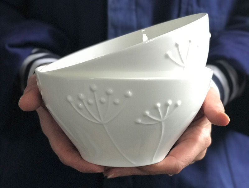 Plum Sprig Deep Bowl x 2