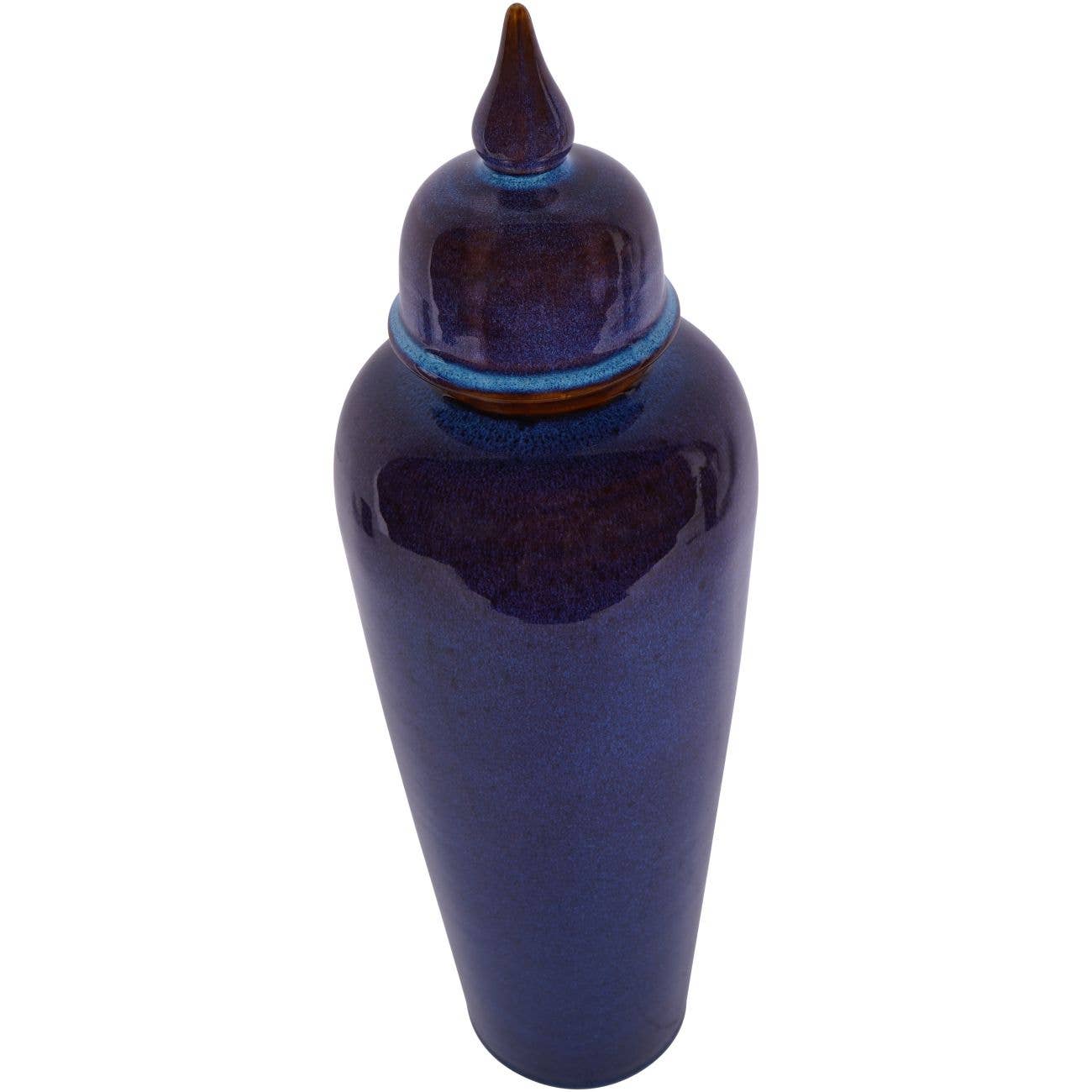 Ginger Jar Reactive Glaze Ceramic Blue