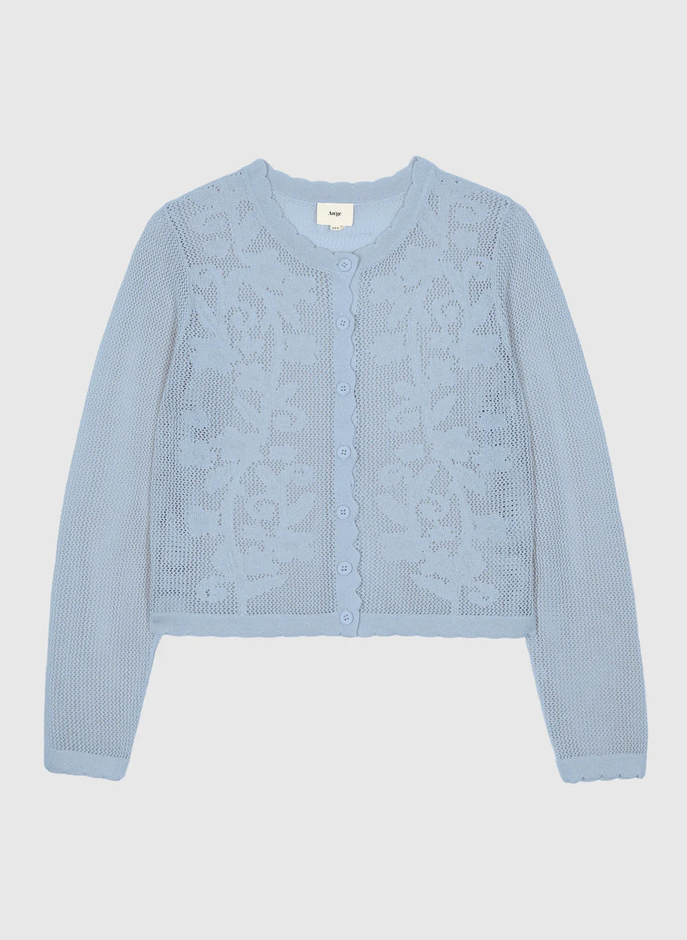 Nanita Fine Knit Cardigan in Sky Blue — An'ge