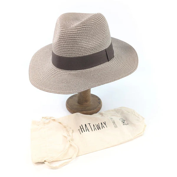 Mocha Foldable Panama Hat – Eco-Friendly Travel Sun Hat (57cm)