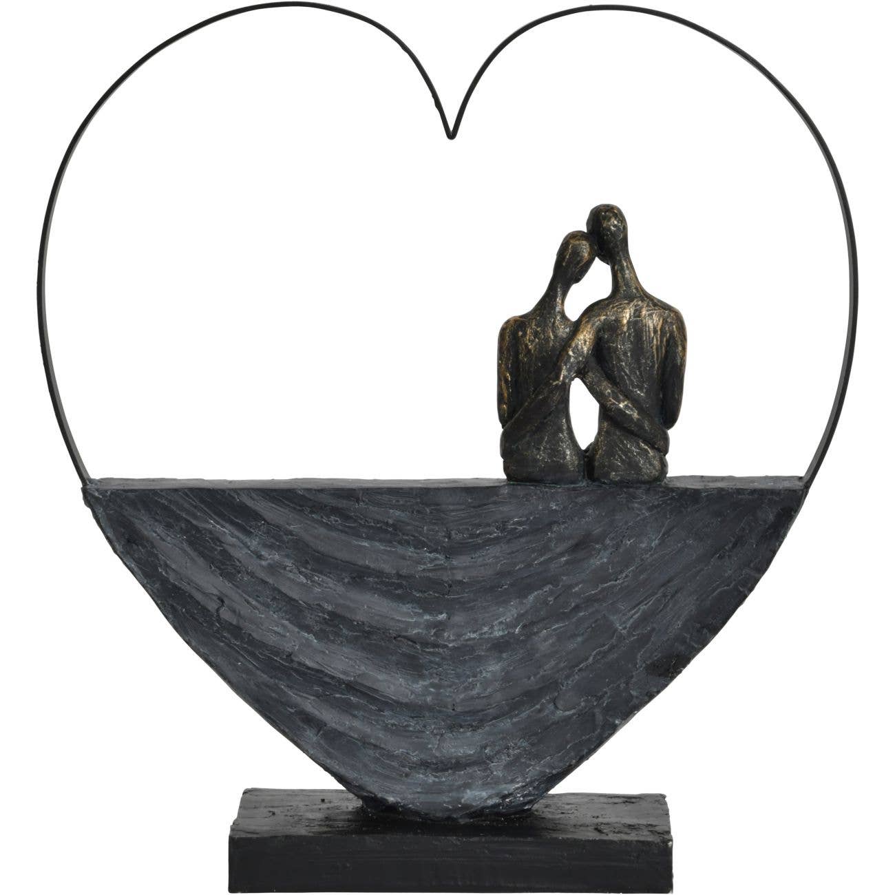 Romantic Abstract Embrace Couple Sculpture | Woodcock and Cavendish