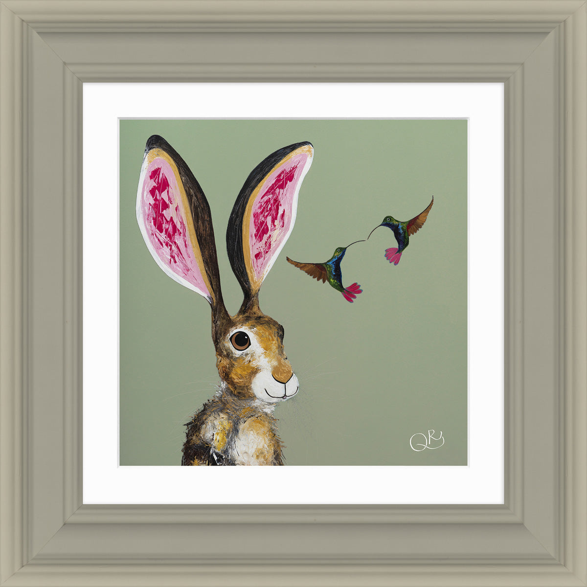 Strawberry Shortcake Small by Quinn Russell – joyful abstract art in square format