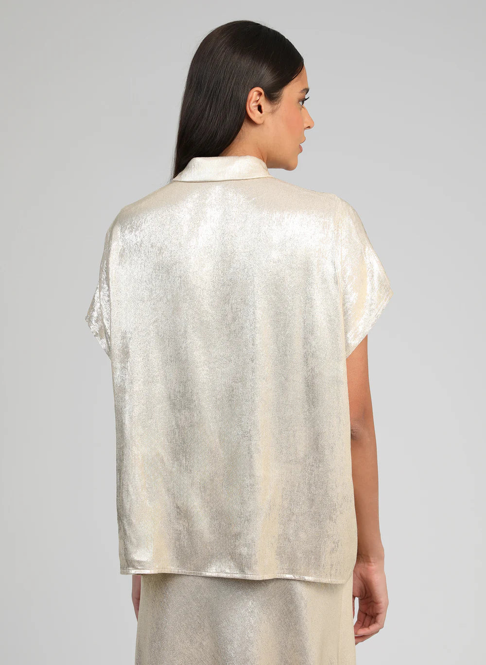 Gold Top – Kimono Sleeve Shirt by An’ge
