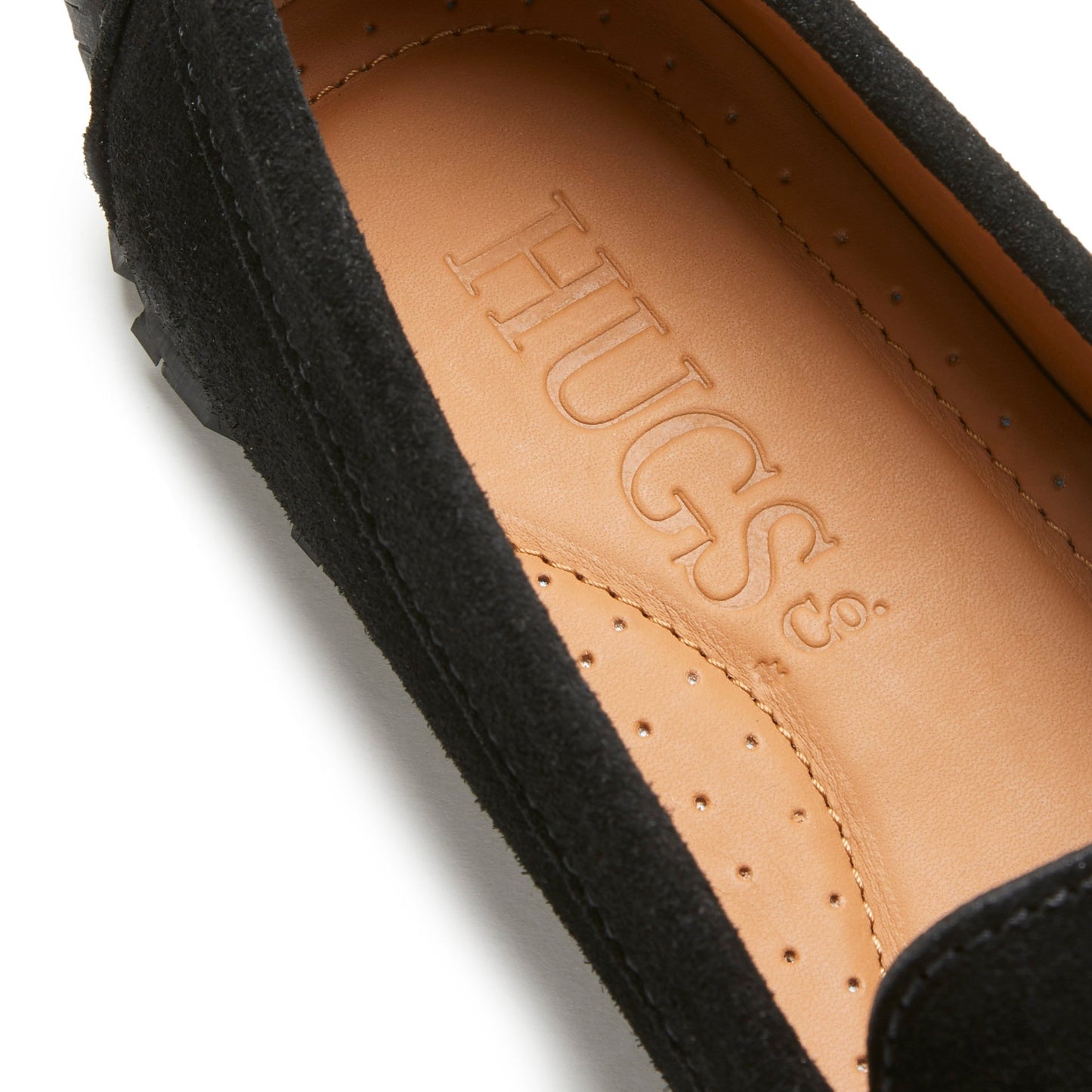 Black Women’s Tyre Sole Penny Loafers – Sustainable Luxury Suede Shoes