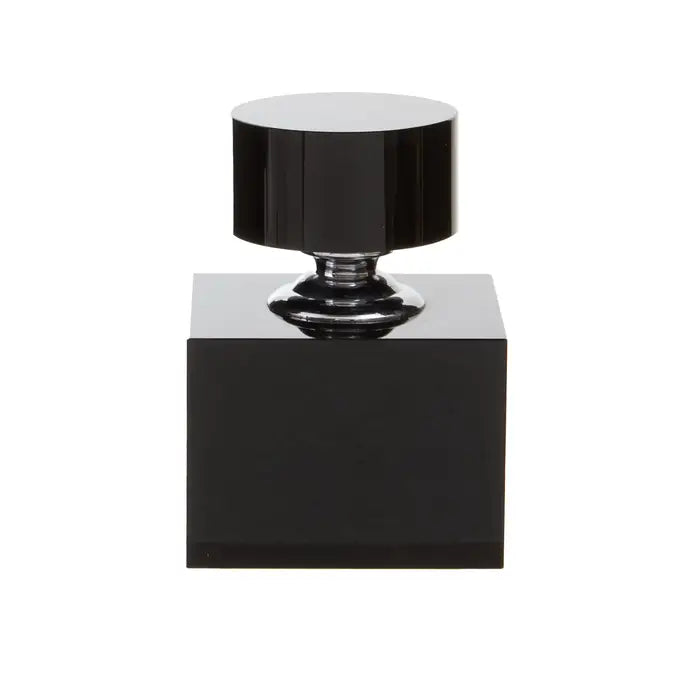 Black Crystal Square Perfume Bottle - Small