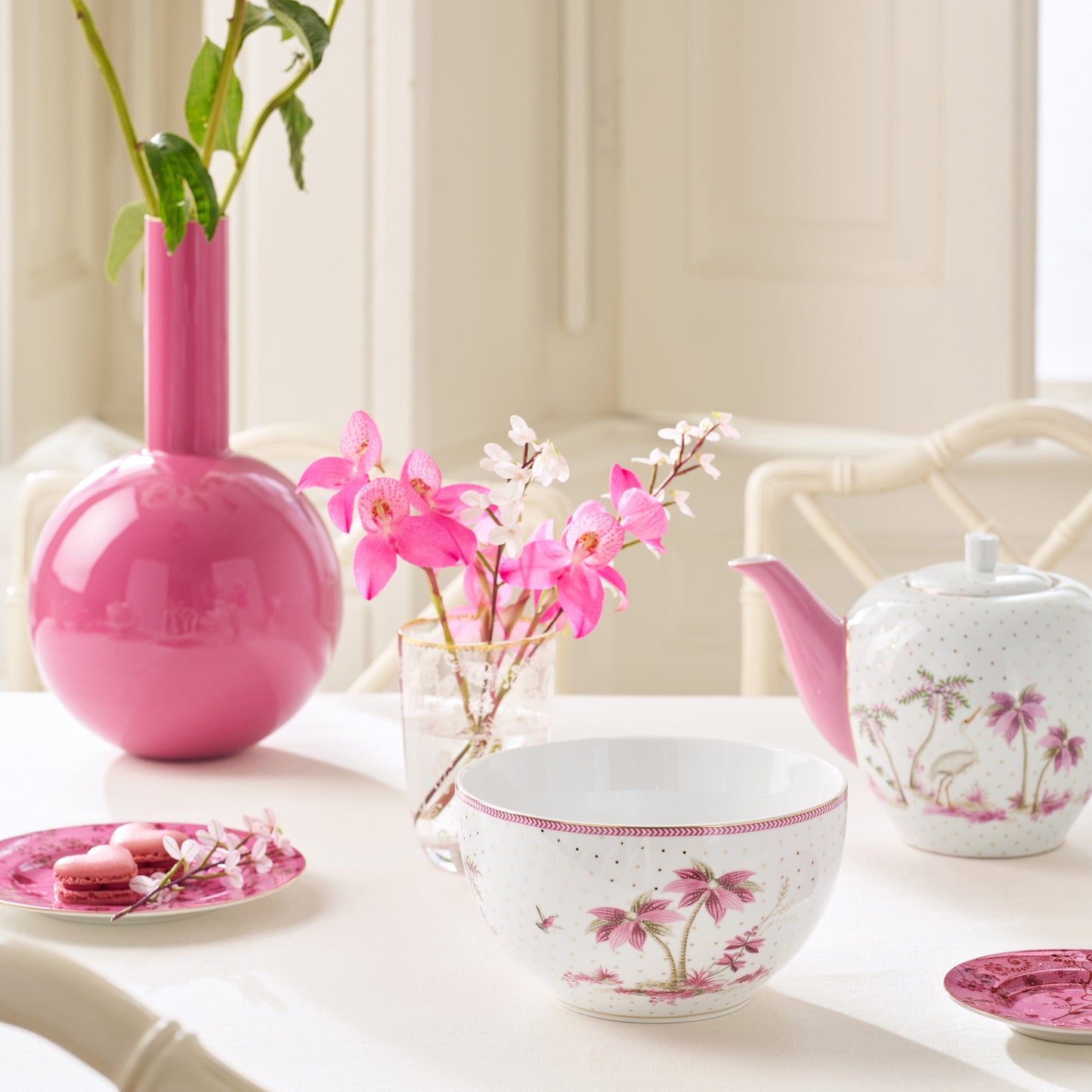 Bowl Jolie Dots Gold Pink – 15cm | Porcelain Tableware