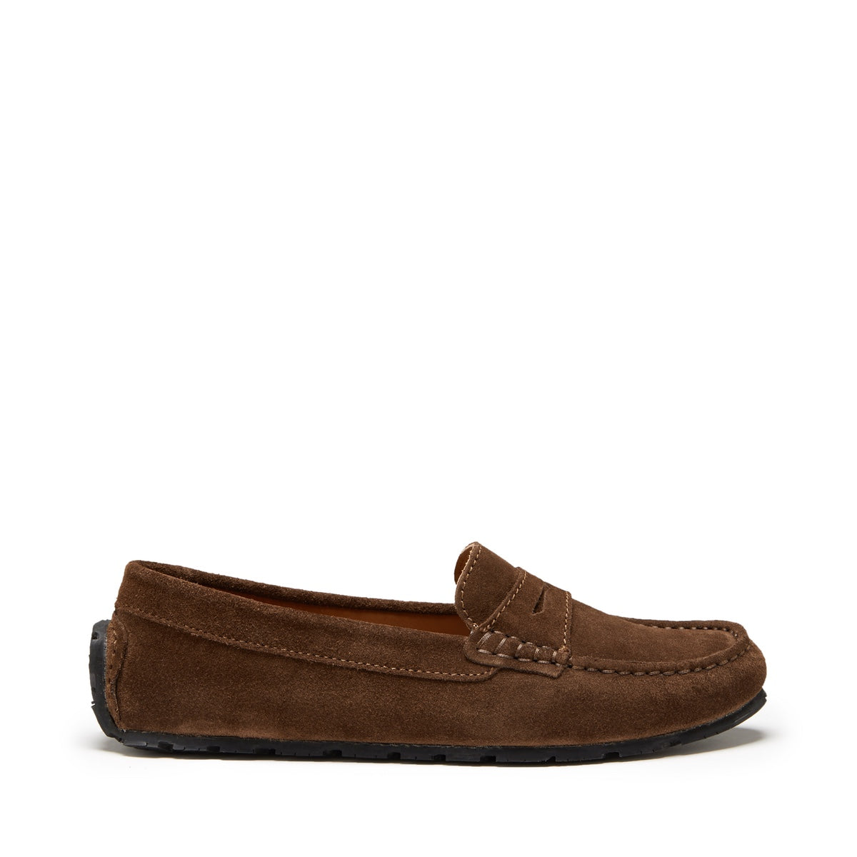 Brown Suede Women’s Tyre Sole Penny Loafers – Sustainable Luxury