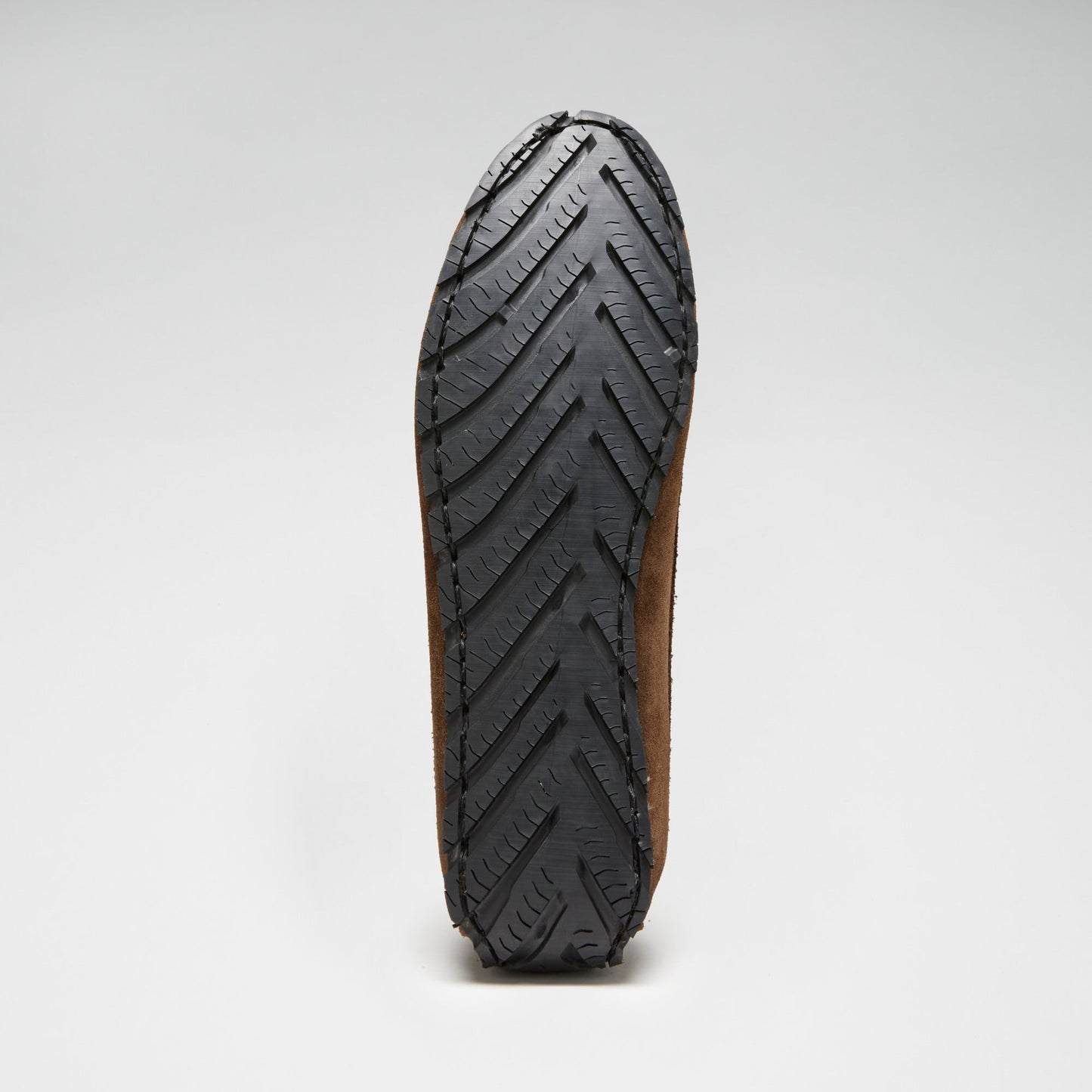 Brown Suede Women’s Tyre Sole Penny Loafers – Sustainable Luxury
