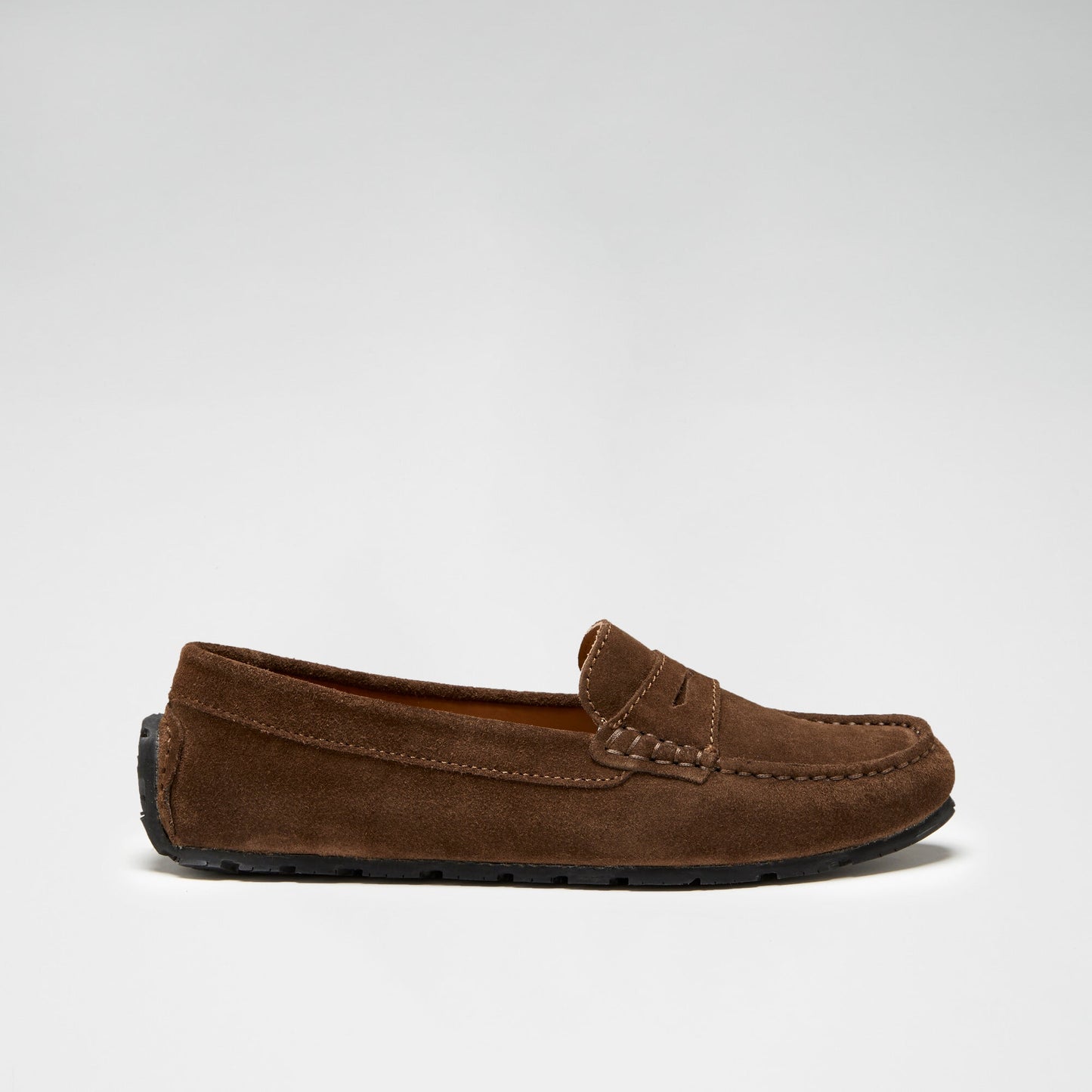 Brown Suede Women’s Tyre Sole Penny Loafers – Sustainable Luxury