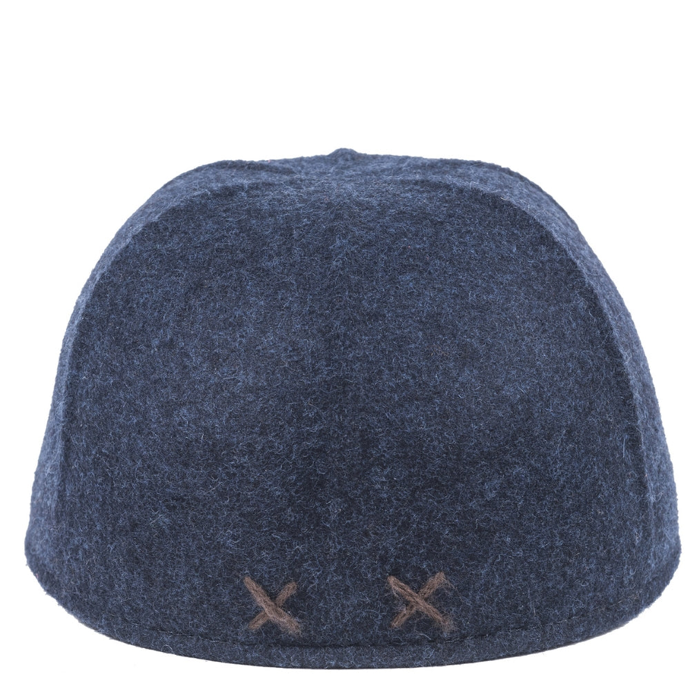 Unisex Felt Cap – 100% Wool, Made in Italy, Blue