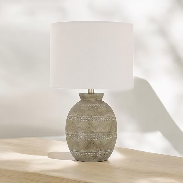 Elegant Ceramic Table Lamp 55cm – Complete with Shade for Bedroom or Living Room