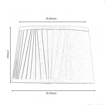 Mocha Gathered Drum Shade with Pleated Lining – Available in 10", 12" & 14"