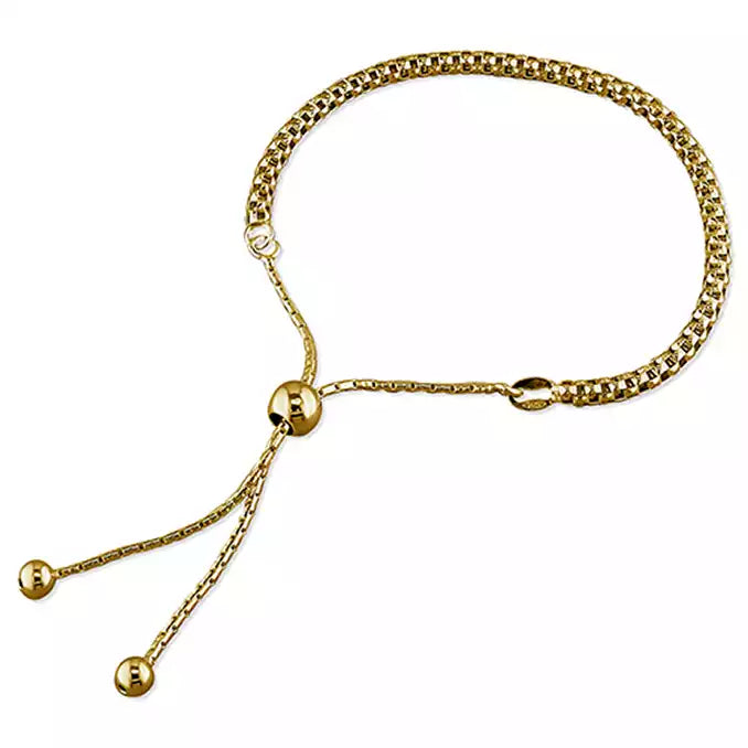 Yellow Gold-Plated Popcorn Necklace
