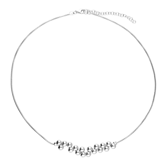 Elegant Silver Bead Necklace