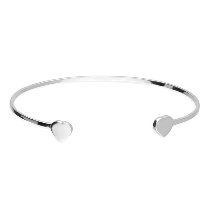Sterling Silver Heart Bangle
