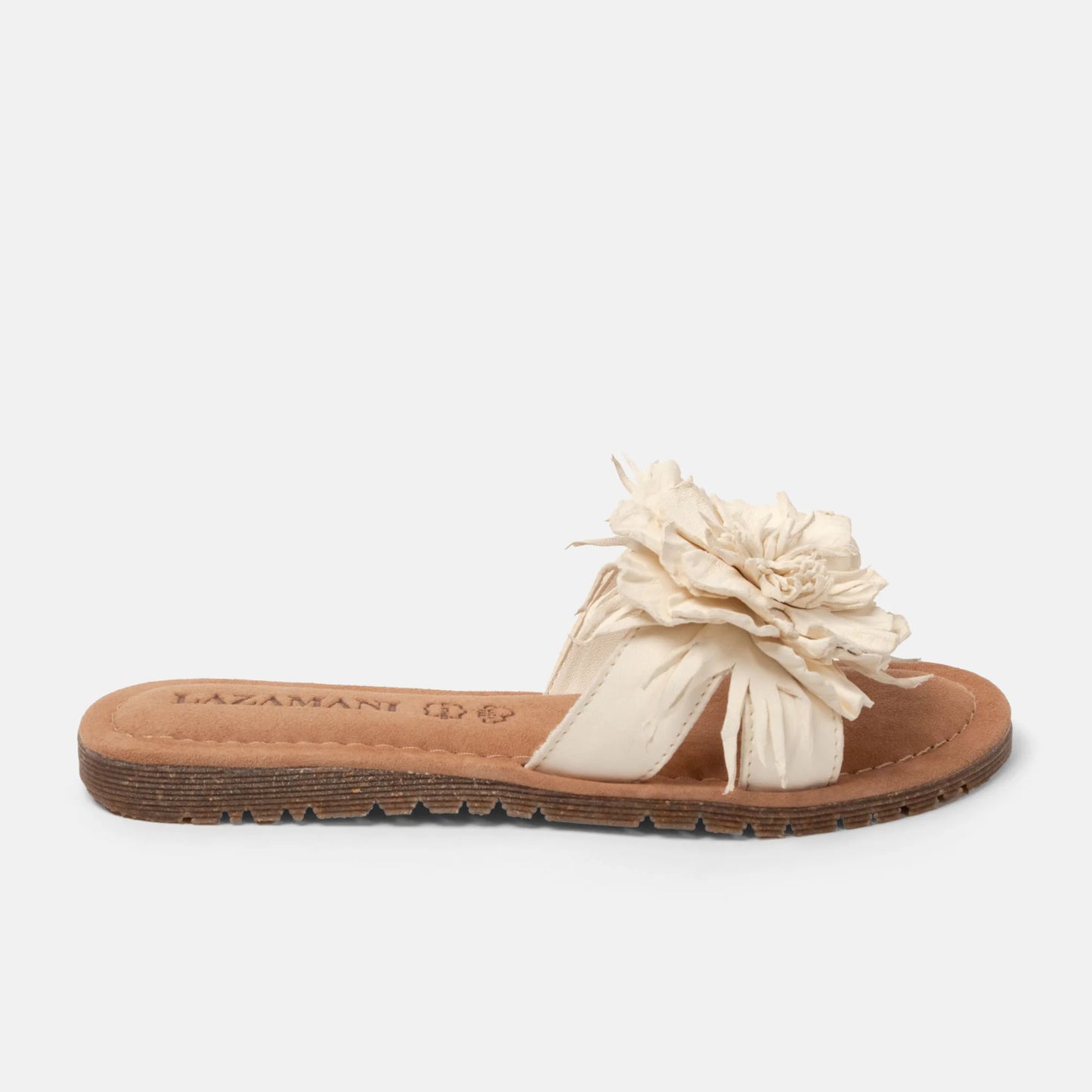 Leather Flower Slip-On Mules – Handcrafted Summer Slippers