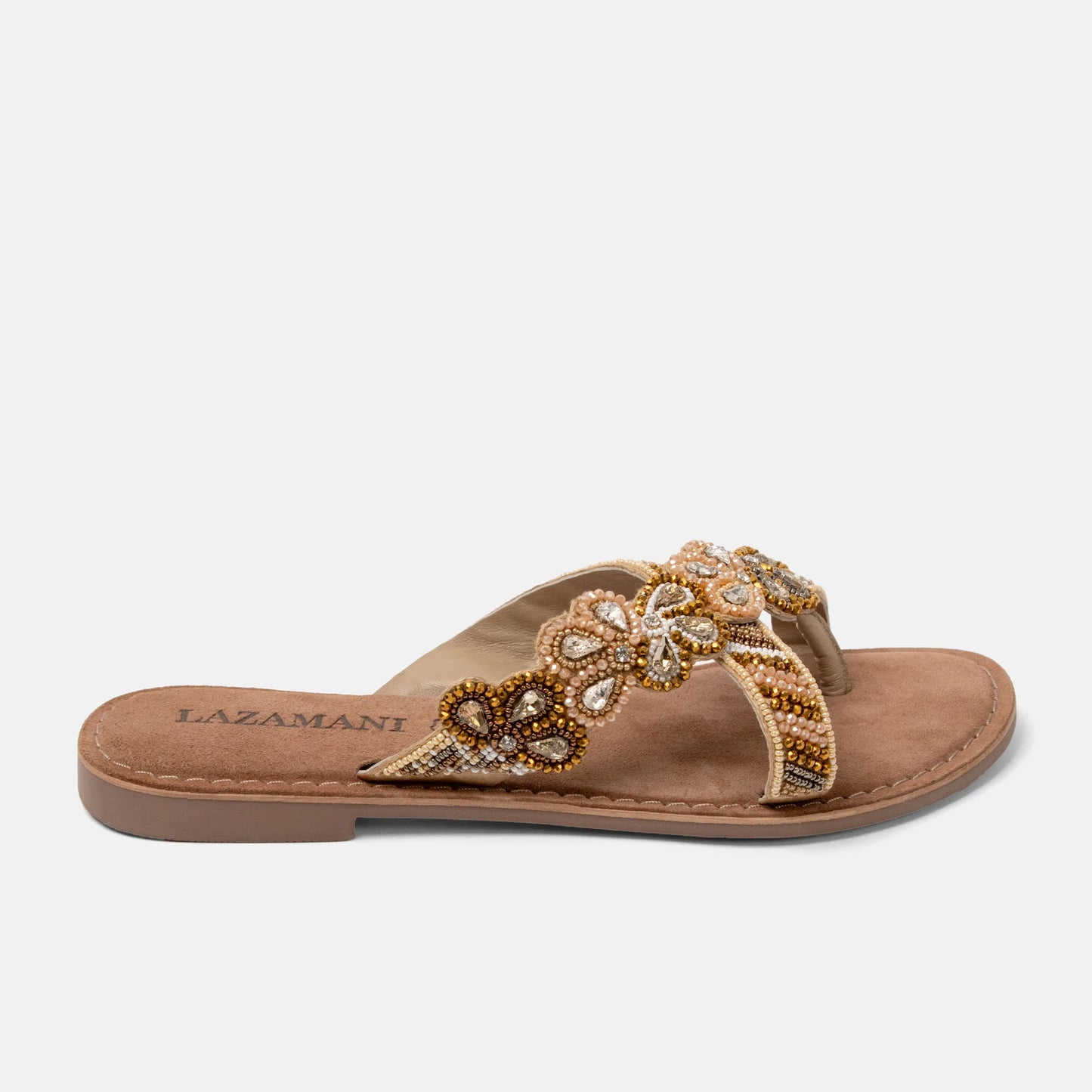 Lazamani Perla Beaded Toe-Post Sandals – Elegant Summer Sandals