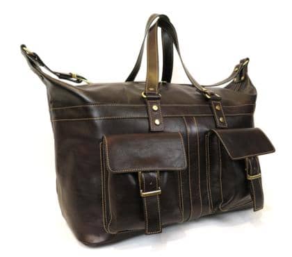 Large Unisex Leather Travel Bag – Made in Italy
