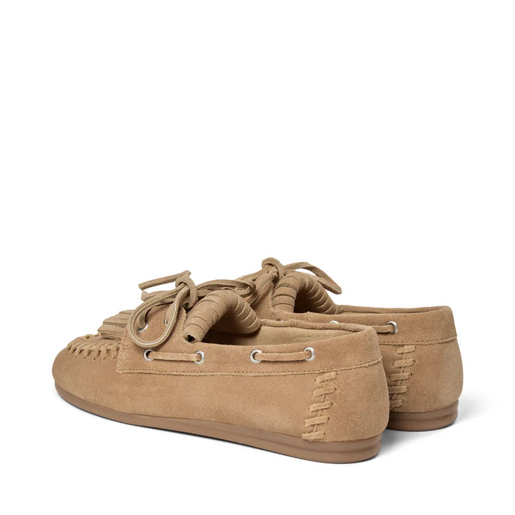 Magda - Taupe Suede Loafers