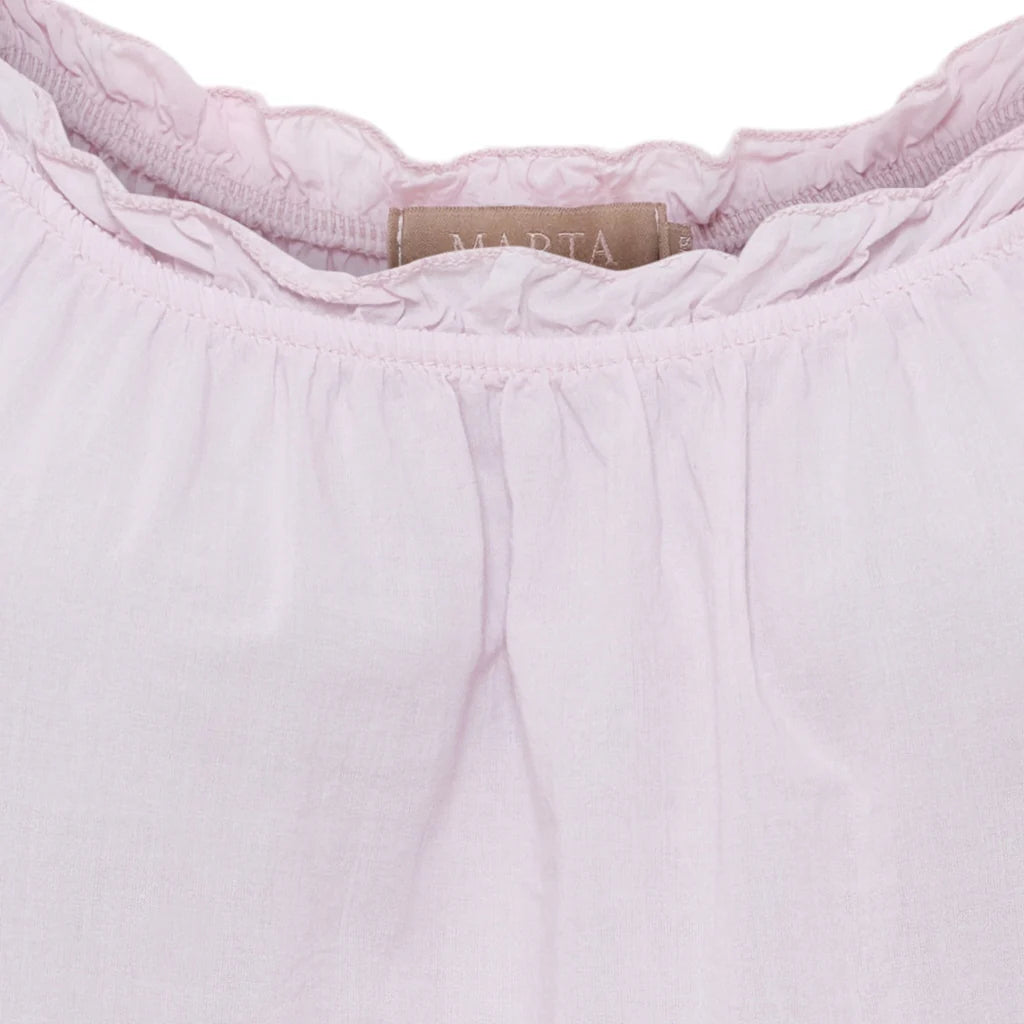Layered Ruffle Strap Dress – Rosa | Women's Luxury Cotton Dress