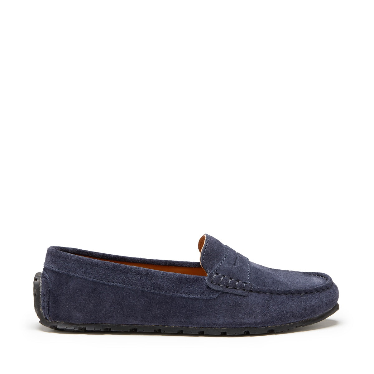 Navy Women’s Tyre Sole Penny Loafers – Eco-Friendly Italian Suede