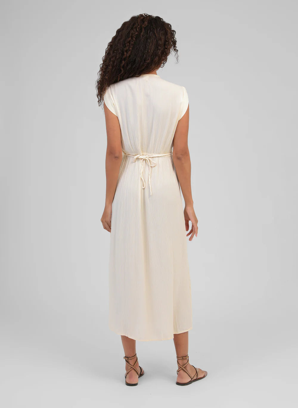 Owestina Maxi Dress – Vanilla | Women's Luxury Viscose Dress