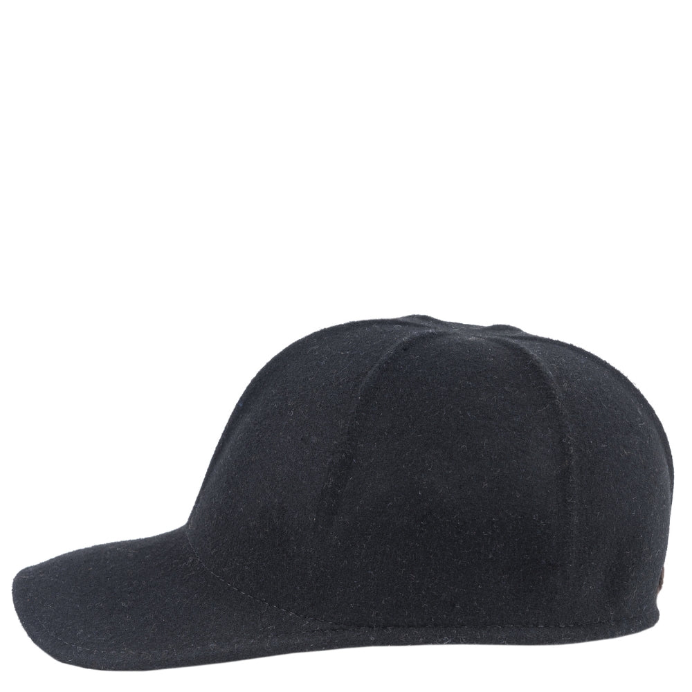 Unisex Felt Cap – 100% Wool, Made in Italy, Black – Woodcock and