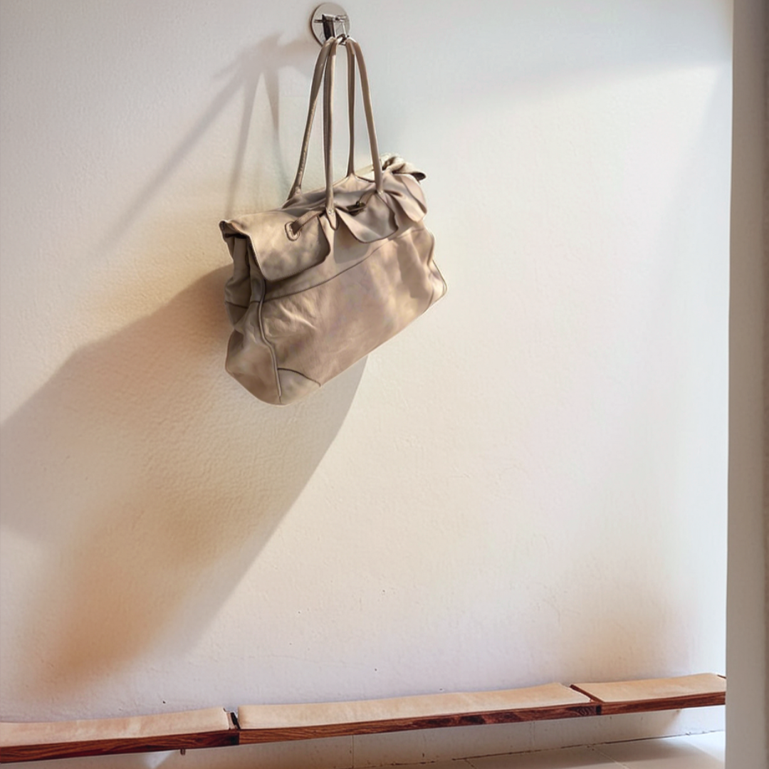 Soft Leather Large Holdall | Sand