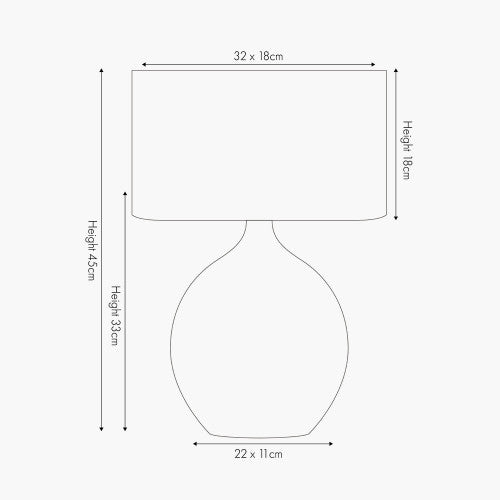 Venus Gold Table Lamp with Black Oval Shade