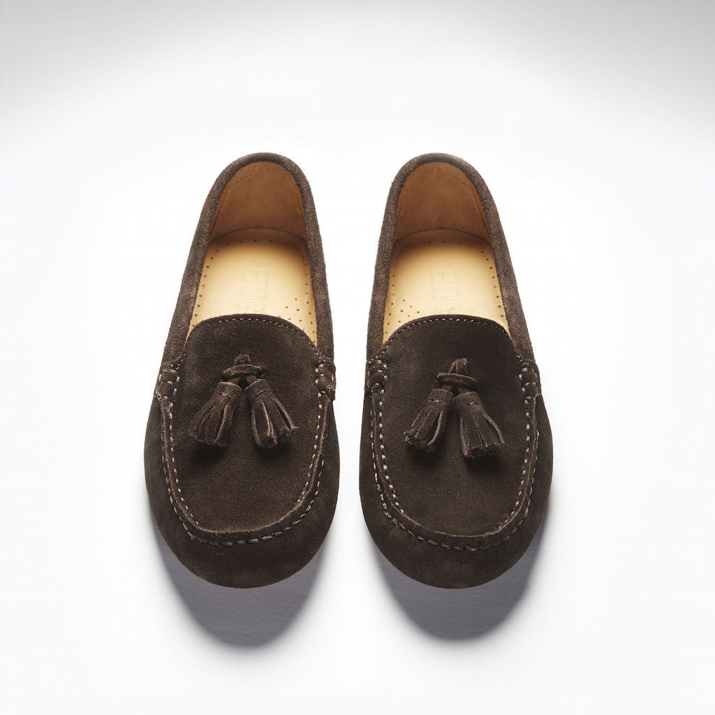 Women’s Brown Tasselled Loafer Driving Shoes – Suede Moccasins