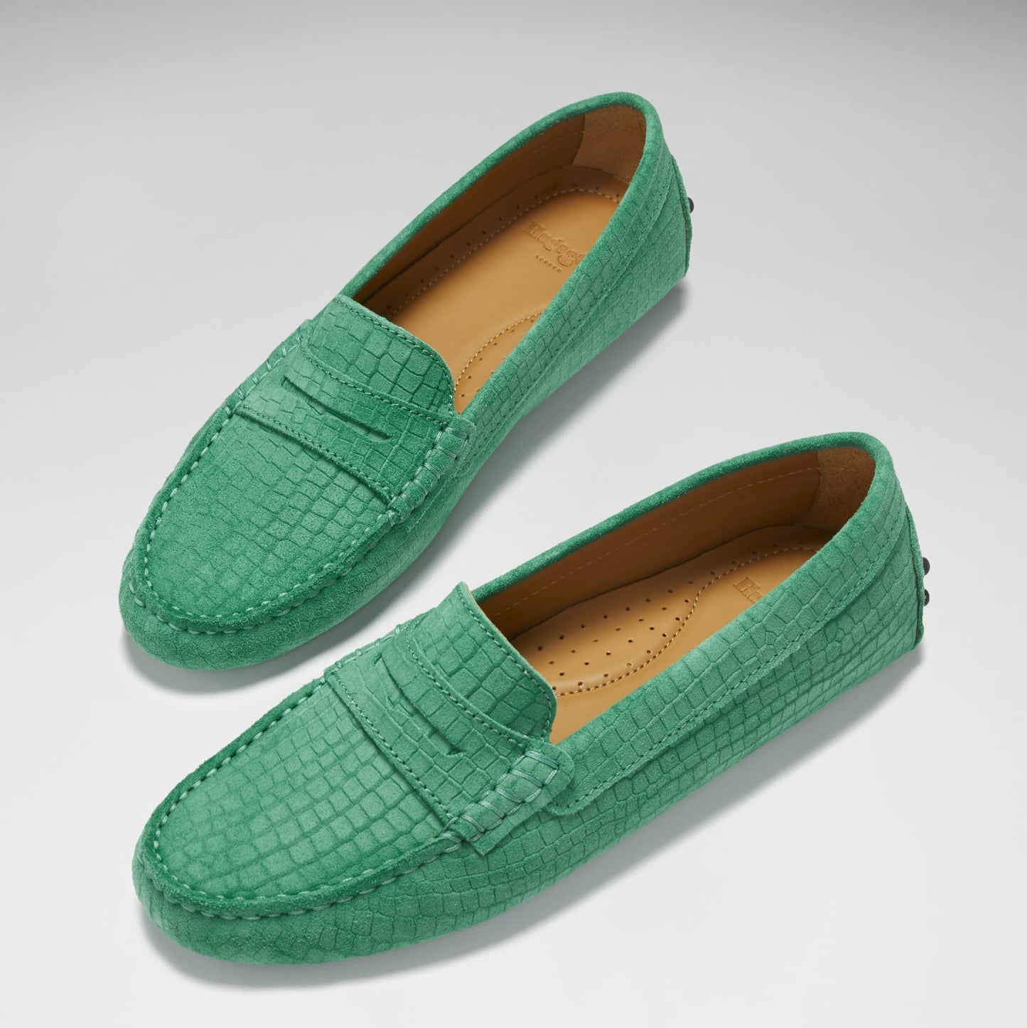 Women’s Emerald Penny Loafer Driving Shoes – Suede Moccasins