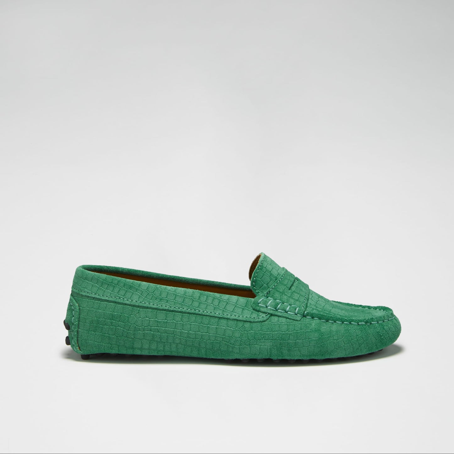 Women’s Emerald Penny Loafer Driving Shoes – Suede Moccasins
