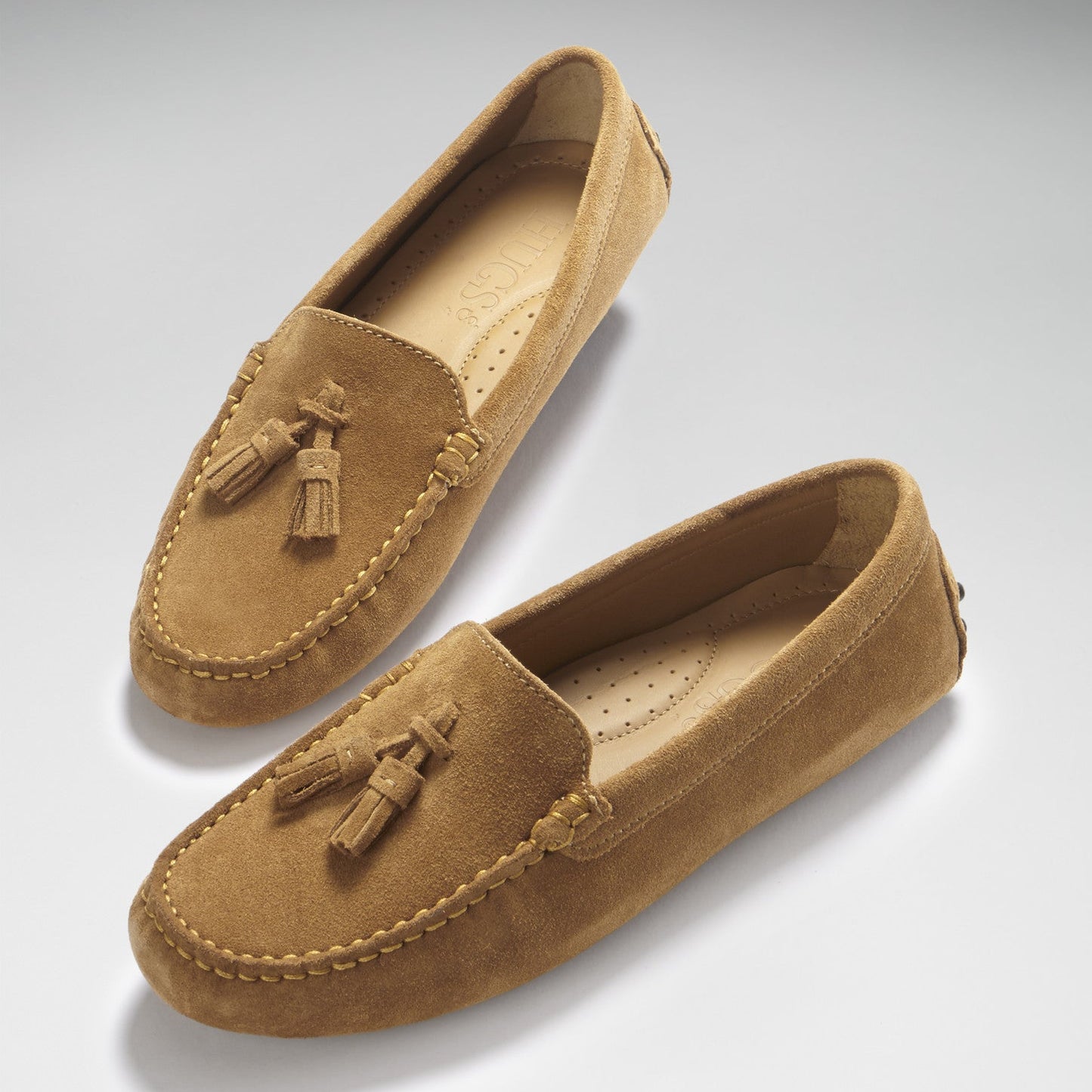 Women’s Tobacco Tasselled Loafer Driving Shoes – Suede Moccasins