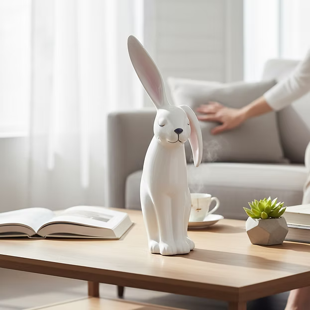 43CM WHITE PORCELAIN BUNNY