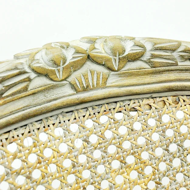 Natural Rattan Taupe Louis Armchair