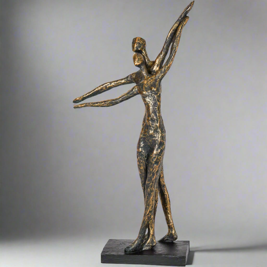 bronze couple sculpture, modern couple statue, romantic home décor