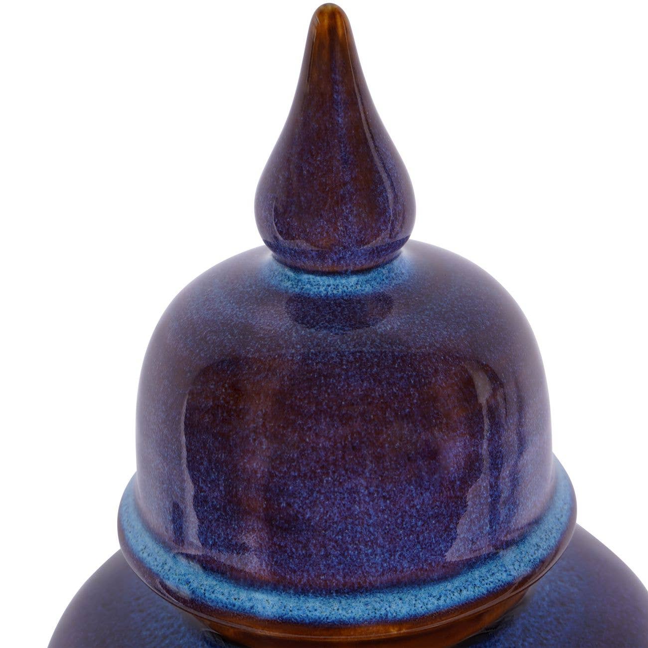 Ginger Jar Reactive Glaze Ceramic Blue