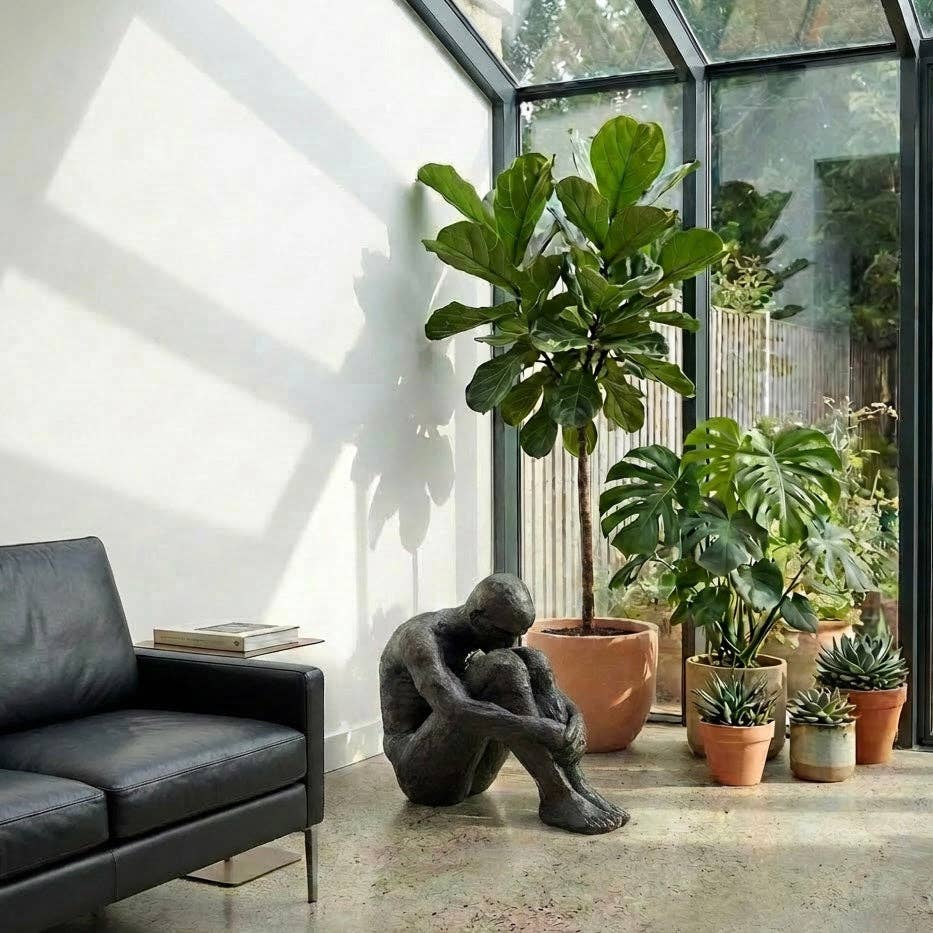 Large Sitting Man Bronze