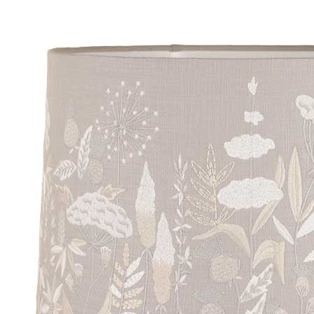 Hand Stitched Tapered Lampshade – Cloud (Taupe, Pearl & White) – 30 x 33 x 24 cm